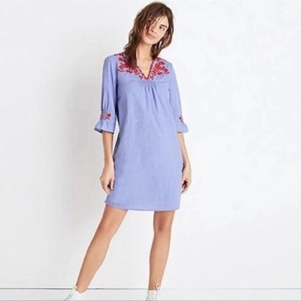 Madewell Embroidered Breeze Dress XS